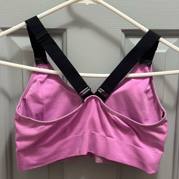 Juicy Couture Sports Bra Purple/Black Removable Bra Pads No Sz Tag, Appx L/XL - Picture 3 of 6